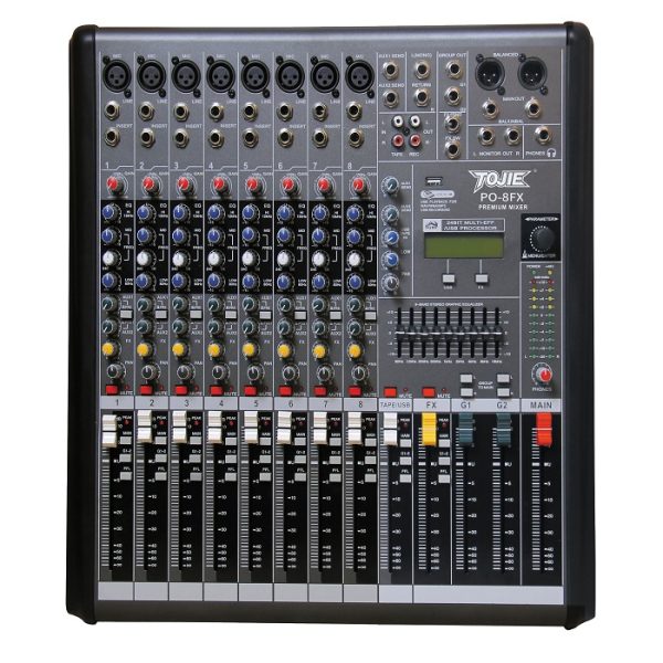 8路调音台 （2路编组） PO-8FX